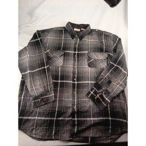 Mens Alpine Ridge Gray Button Up Shirt Size XXLT